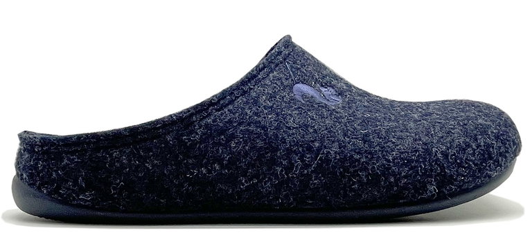 thies Hausschuhe Pantoffel PET Slipper (weicher Filz) dunkelblau Damen